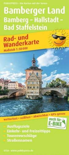 Publicpress Rad- und Wanderkarte Bamberger Land, Bamberg, Hallstadtt, Bad Staffelstein 1:50.000: Rad- und Wanderkarte mit Ausflugszielen, Einkehr- & ... 1:50000 (Rad- und Wanderkarte: RuWK)