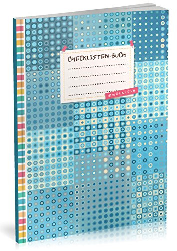 Checklisten-Buch: To Do Listen Planer | Ca. A5 Softcover | 70+ Seiten mit Titel, Datum & Register | Perfekt für Aufgaben zum Abhaken, Bucket Listen, Reiseplaner uvm. | Motiv „Blaues Muster“