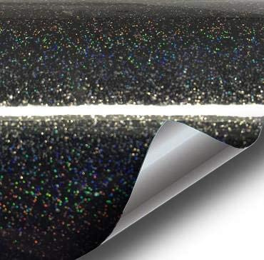 VViViD Gloss Rainbow Black Metallic Sparkle Vinyl Adhesive Wrap (10ft x 5ft)