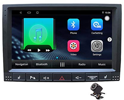 XISEDO Android 7.1 Car Stereo 8.8 In Dash Autoradio Head Unit Sat Nav Car GPS Navigation with Touch Screen for Volkswagen Touareg/ T5 Multivan/Transporter(with Rear-view Camera)