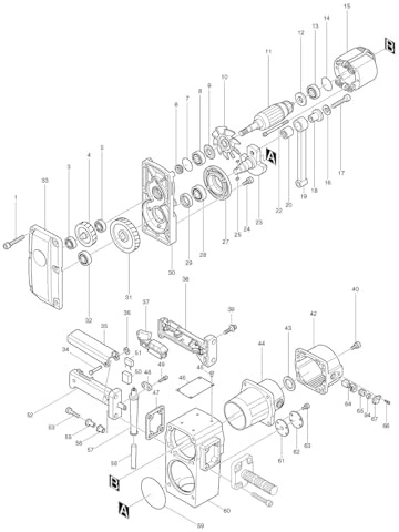 Makita 322059-0 Hammer für Modell HM1400 Bohr und Abbruchhammer