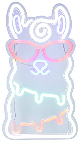LED-Neonlicht, Alpaka-Form, Wand, Neonschild, süßes Stimmungslicht, USB, wiederaufladbar, Kinder, Kinderzimmer, dekorativ, Club, Garage, Zuhause, Party, Dekoration