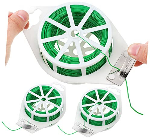 Yardenfun 2rollen Pflanzenbinder Mit Cutter Verstellbare Unterstützung Für Kletterpflanzen Stabile Und Langlebige Bindebänder Aus Rostfreiem Material Für Gartenarbeiten Und