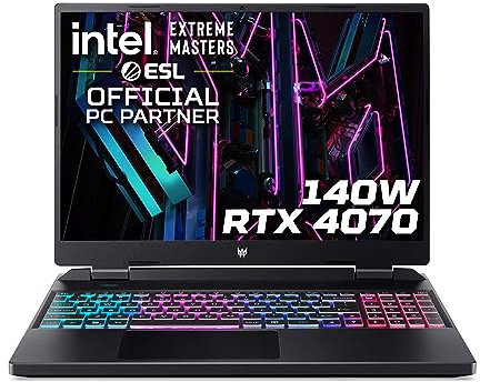 acer Predator Helios Neo 16 PHN16-71 16-inch Gaming Laptop - (Intel Core i9-13900HX, 16 GB RAM, 1 TB SSD, NVIDIA GeForce RTX 4070 8G, 2560 x 1600 165Hz Display, Windows 11, Black)