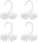 MultiValue Krawattenbügel, 4 PCS Strahlung Scheibe Form Mini Krawattenhalter Organizer Aufhänger 360° Drehbar Multifunktional Krawatterack für Krawatte Leder Gürtel (Weiß, 4)