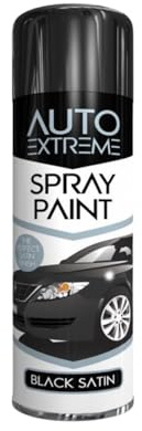 SDMAX All Purpose Black Satin Spray Paint, Satin Finish, Suitable for Wood, Metal, Plastic, and, Glass Surfaces, Quick Spraying, Interior and Exterior Usage, 250ML (1 Pcs)