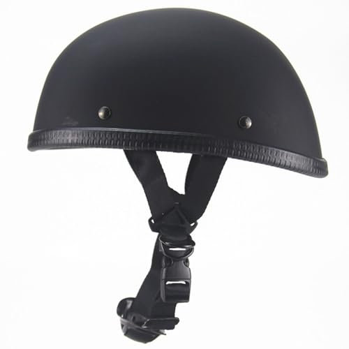 Caschi Cromwell Jet E Demi-Jet Brain Cap Omologato ECE Mezzo Casco Da Motociclista Caschi Cromwell Con Fibbia A Sgancio Rapido A Prova Di Vento Casco A Scodella 2,S:54-56CM