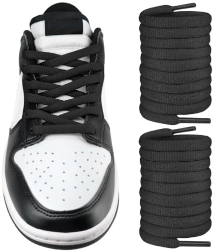 UamGlsob Cordones Planos para Nike Dunk SB Low Retro, Cordones Zapatos Elíptico de Ancho óptimo 8mm para Zapatillas de Skate y Baloncesto