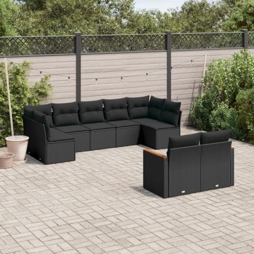 Festnight Loungemöbel Set mit Stauraum Gartenlounge XXL Groß Garten Lounge Rattan Sofa Outdoor Polyrattan Gartensofa Terrasse Terrassenmöbel Gartenmöbel Ecklounge Couch Sitzgarnitur