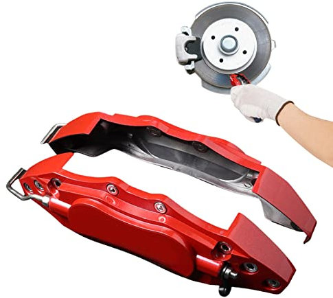 LearnLyrics Bremssattel Verkleidung Abdeckung - Bremsscheibenschutz, Auto Bremssattel | Bremssattel Trim Protector Auto Scheibenbremse, Bremse Modifikation Legierung Bremssattel Schutz für Auto