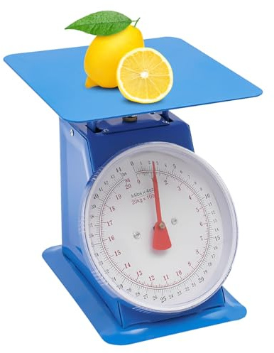 Ageanbri Industrial Dial Scale Max. Weight Capacity 20kg/44lbs, Kitchen and Food Scale High Accuracy ±300g/0.66lbs, Mechanical Dial Scale for Home Kitchens, Small Shops, Food Markets (44Ibs)