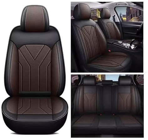 VIVAZYQ Auto Sitzbezüge Sets Set, Für VW Caddy Maxi 2015-2023 2024 Wasserdicht Bequem Rutschfester Leicht Reinigen 5 Sitzer, Wasserdichter Leder Autositzbezüge(E)