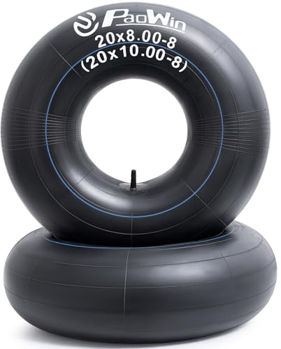 2-PZ 20x8.00-8/20x10.00-8 Tubo interno di ricambio con stelo valvola dritto TR13 compatibile con carriole, falciatrici, carrelli e altro 20x8.00-8/20x10.00-8 Tubi per pneumatici