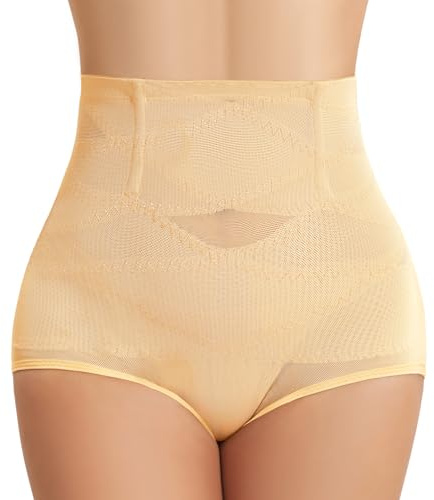 Tuopuda Förvaringshylsa Kvinnor Platt Mage Underbyxor Formning Hög Midja Underkläder Underställ Briefs Magen Bantning Shapewear Smal Kroppsformare Magkompression, Beige, XXL