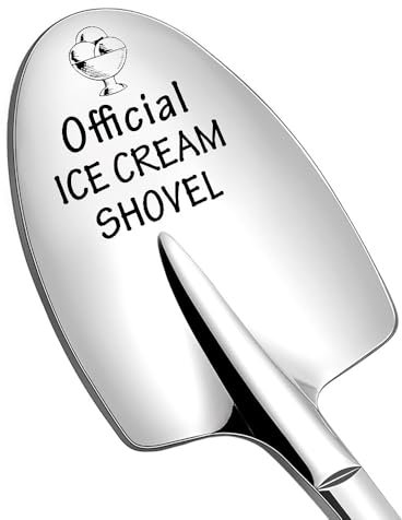 Funny Birthday Gifts for Mum Dad Ice Cream Spoon Gift for Grandad Papa Fathers Day Retirement Gifts for Grandma Nana Ice Cream Lover Gifts for Best Friend Official Ice Cream Shovel Gifts