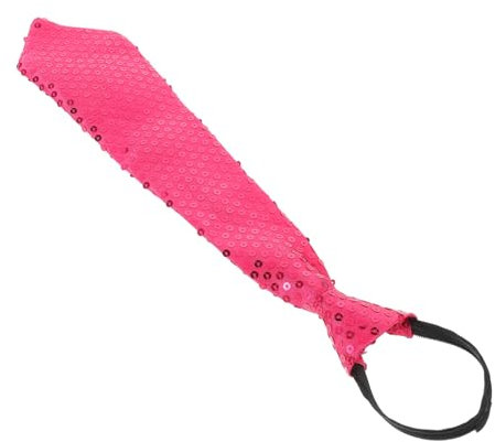 MOLUCKFU Mens Sequin Krawatte Einstellbare Glitzernde Cosplay Necktie Für Halloween Hochzeiten Und Partys Unisex Rosy Für Abschlussfeiern Und Schuluniformen