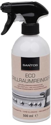 SANTOS Eco-Grillraumreiniger – Biologisch abbaubar, ohne Lösungsmittel & Phosphate, entfernt Fett & Eingebranntes schonend & effektiv – 500 ml