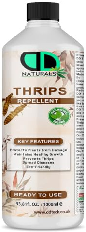 DD Teck Thrips Repellent Ultra Powerful Thrips & Insect Killer | 100% Natural Natural Plant Protection Formula | Safe, Non-Toxic, & Effective for Indoor & Outdoor Plant Care (1000ml)