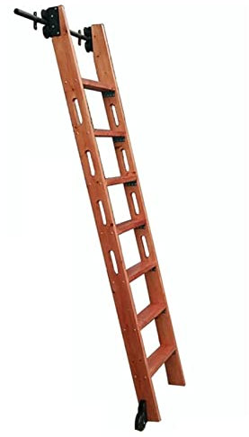 Schiebeleiter-Set, rollende Bibliothek, robuste Gleitschienen, Hardware-Set, Schienensatz, Rollen für Bücherregal, Lager, Bar, Schrank, Zubehör (ohne)