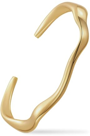 anyts Armband Damen Gold, Vergoldet Armreif Gold Verstellbare Armbänder Schmuck für Damen Frauen