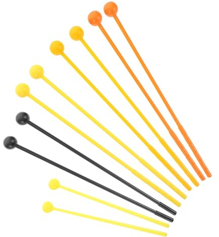 Kunststoff Trommelschlägel 10 Stück für Xylophon und Drums | Ergonomisches Design, Breite Kompatibilität, in 5 Größen 31cm, 27cm, 19cm