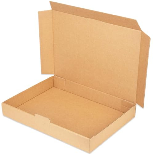kartonprimus Maxibriefkartons 350 x 250 x 50 mm MB-5 braun Maxibrief Karton Faltschachtel stabil Versandkarton für Post DHL Versand DIN A4 B4 Warensendung Büchersendung Versandschachtel (50 Stück)