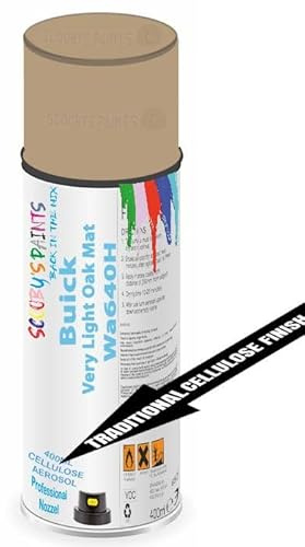 Aerosol Spray Paint Compatible with Buick Very Light Oak Mat Wa640H Available in Direct Gloss, Cellulose or Basecoat (Cellulose Aerosol)