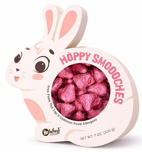 Hoppy Smooches – Bunny Box – Easter – Vegan, Allergy-Friendly, Kosher – Dairy Free, Peanut Free, Tree Nut Free, Egg Free, Soy Free, Gluten Free, Sesame Free – No Artificial Colors or Flavors – Top 9 Allergen Free – No Whey! Foods