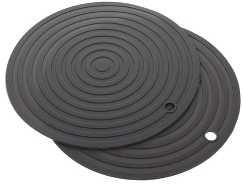 JEWEDECO Geschirrmatte als Platzdeckchen Hitzebeständige und rutschfeste Silikon Napfunterlagen 2 Stück-Pack für Katzen und Hunde für Zuhause oder Küche