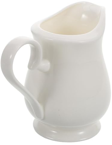 Gadpiparty Lechera Porcelana de Cerámica 280ml para Uso Versátil en Casa u Oficina con Diseño Elegante y Portátil