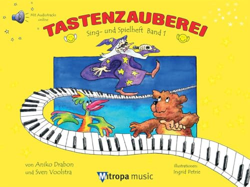 Danielli Aniko Drabon: Tastenzauberei Band 1 - Sing- und Spielheft, Ausgabe mit Online-Audio und praktischer Notenklammer (Musiknoten/sheet music) 9789043170888, 2074-17-404M