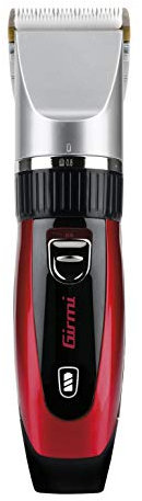 Girmi RC55 Taglia Barba e Capelli, Taglio da 0.8 a 2mm, 60 min autonomia, LED indicatore di ricarica, Batteria Litio, Lama staccabile, Cordless, Accessori inclusi, Rosso