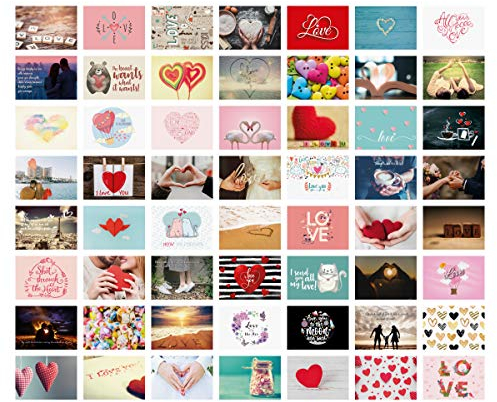 Postkarten Hochzeit 52 Stück Set Liebespostkarten Liebeskarten Hochzeitsspiel ein Jahr jede Woche eine Karte Spiel Hochzeitsgeschenk Gästebuch Alternative - Liebe