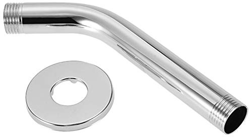 6-Zoll-Duscharm, dickes Edelstahlrohr, runde Oberseite, Duschzubehör, universeller Ersatz für den Regenduscharm, poliertes Chrom mit Flansch für die Badezimmerdecke, Duschkopf