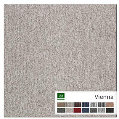 casa pura Carpet Tile Vienna, Loose Lay Carpet Tiles 50x50 cm | Bitumen Back Commercial Floor Carpet Squares for Interior, Carpet Plank Boards, 4 Pieces (1 m²) | Taupe