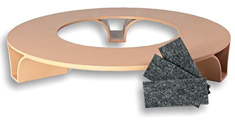 terraced® - Blomkruka underlägg inkl. filthållare – färg: Terrakotta – rund – 27 cm diameter – underlägg blomkruka – återvinningsmaterial – Tillverkad i Tyskland