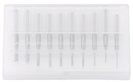 10-teiliger Schaftfräser, 0,8–3,17 Mm Schaftfräser, 1/8-Zoll-Schaft-Schaftfräser-Set, Schaftfräser-Set, Bohrmaschinen-Zubehör, Schaftfräser Für PCB, CNC