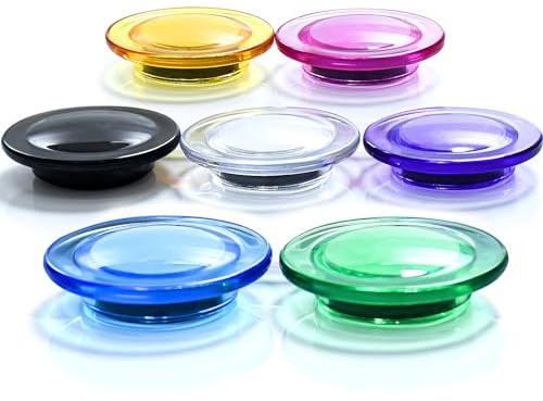 Magnete Kühlschrank, 7 Stück Starke Magnet für Whiteboard, Kühlschrankmagnete Bunt für Büro Pinnwand Kalender Dokumente, Magnete für Magnettafel, Rund Dekorative Magnet für Foto