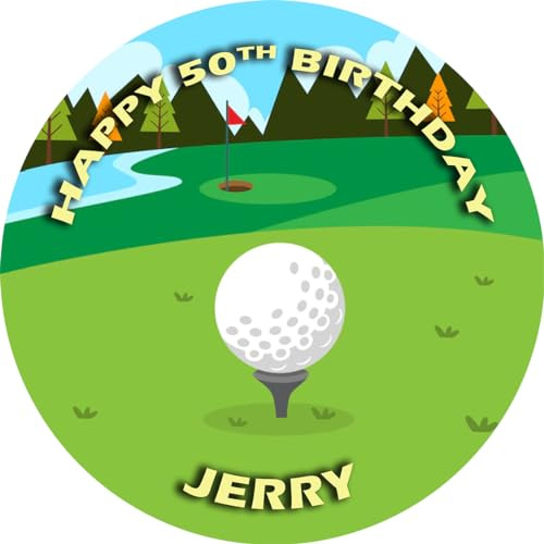 Golf Round Edible Icing Cake Topper Up To 8