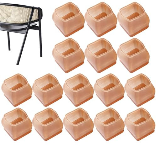 DASHIELL Stuhlfußbezüge, Möbelsocken für Stuhlbeine - 16 Stück Silikon-Bodenschutz für Stuhlbeine | Kratzfester Stuhlfußschutz, Stuhlbein-Schutzsocken für Wohnzimmer, Küche, Schlafzimmer