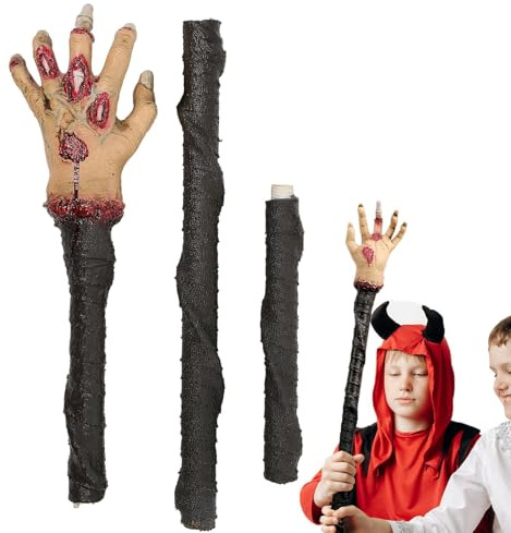 Tuxxjzm Halloween Kostüm Zubehör Hexenstock Kostüm | Spazierstöcke im Halloween Stil Robustes Design | Kostümzubehör Festlicher Hexenstab tragbar