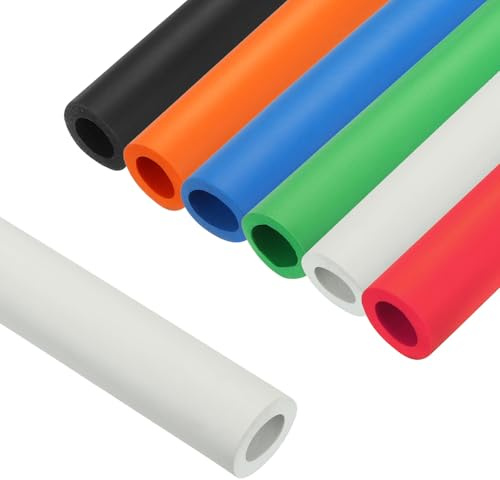 Selbstdichtende Rohrisolierung, Schaumstoff Isolierschlauch, ID 18/22/25/28/32.0mm Hochflexibel Rohrschale Für Außenbreich Schlauch Griffgriffstütze Fitnessgeräte(Weiß,25.0mm x 5.0mm x 1m)