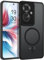 VENINGO Funda Magnética para OPPO Reno11 F 5G, Compatible con MagSafe Carcasa Magnética OPPO Reno 11F 5G Translúcida Mate Trasera Fina Antigolpes Negro
