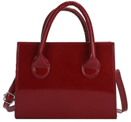 Brymthy Handtasche aus Lackleder, glänzend, Clutch, Mini-Umhängetasche, Abendtasche für Damen