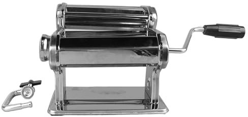 Máquina para Hacer Pasta, Rodillo de Masa para Laminadora de Masa con 7 Ajustes de Espesor, Rodillo de Masa con Manivela de Acero Inoxidable de 0,5 a 2,5 Mm para Cocina Casera