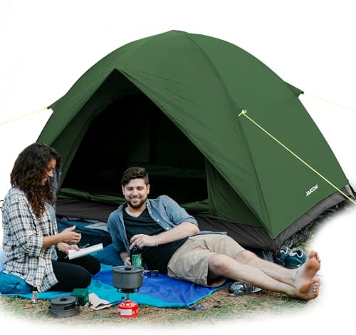 JAICOM Camping Zelt, Ultraleicht Zelt 2 Personen, Wasserdicht Kuppelzelt - Schneller Aufbau, Kleines Packmaß Bikepacking Zelt für Outdoor, Wandern, Familien, Camping, Festival