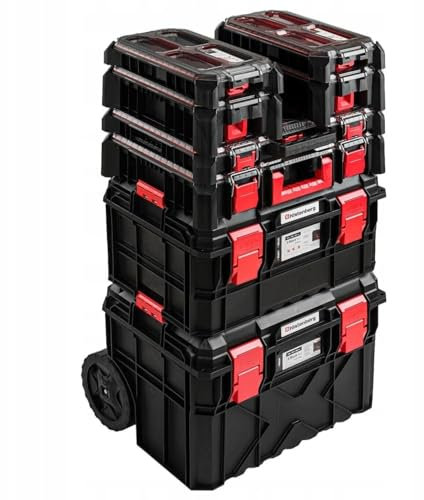 Tough Modular System Mobile Workshop Tool Storage Box Wheels Organiser 8 PCS set Garage Organizer