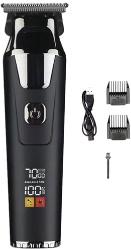 Tagliacapelli per uomo – Tagliacapelli senza fili, tagliacapelli elettrico da uomo, strumento professionale da parrucchiere con display digitale, tagliacapelli a batteria, per la casa, per la barba