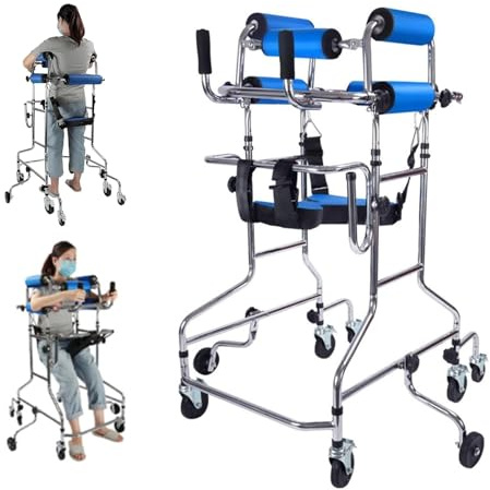 Déambulateur Cadre De Marche Vertical Pour Personnes Âgées, Cadre À 8 Roues, Aide À La Rééducation Des Personnes Hémiplégiques, Hauteur Et Largeur Réglables