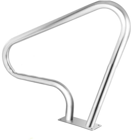 Echelle De Bain Rampe d'échelle de Piscine Hors Sol, Garde-Corps en Acier Inoxydable 304, Rampe d'escalier de Natation, Charge de 250 LB, avec Base à Montage Rapide, pour Parc Aquatique inté